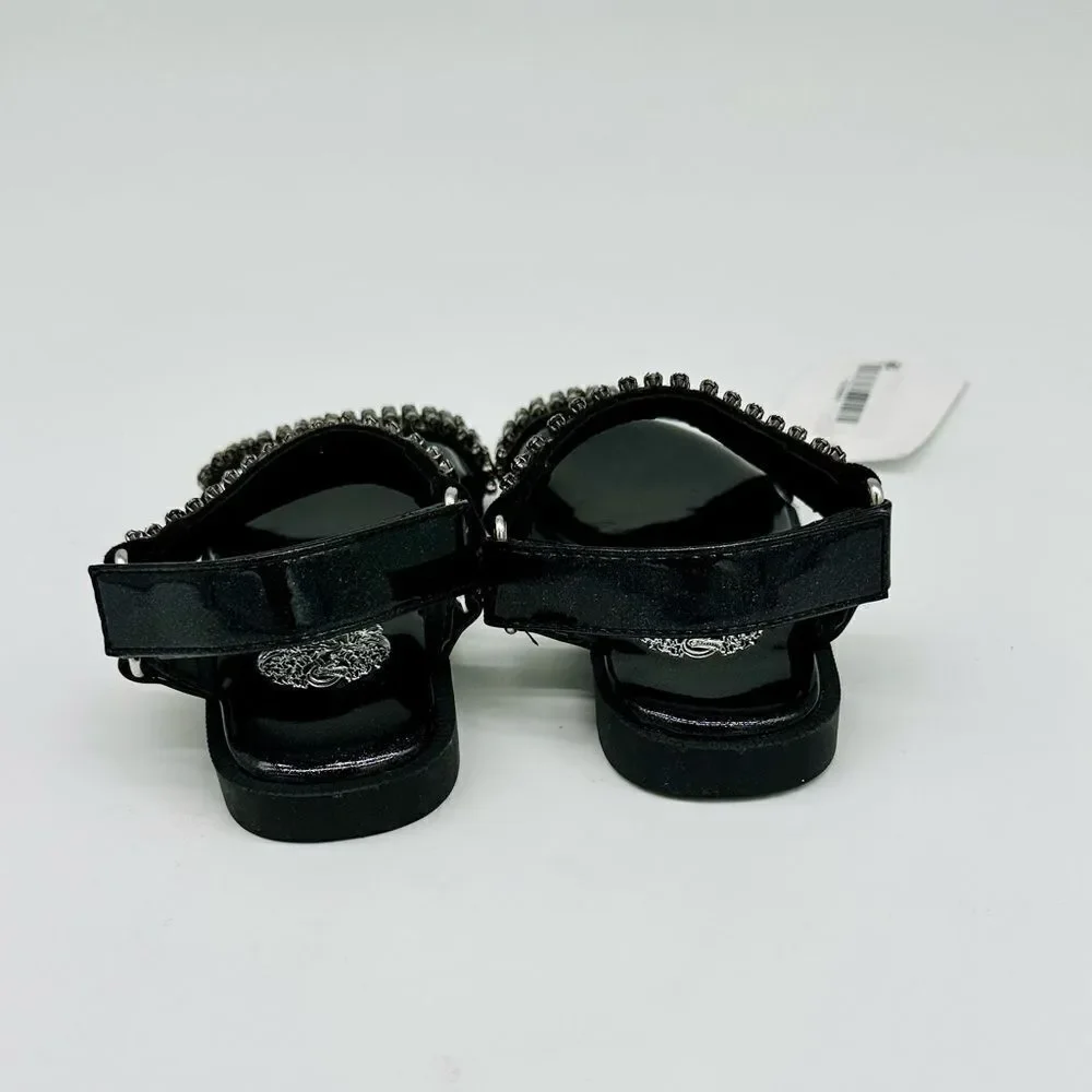 Vince camuto Toddler Girls Flat Fashion Sandals with Marquis Encased Rhinestones